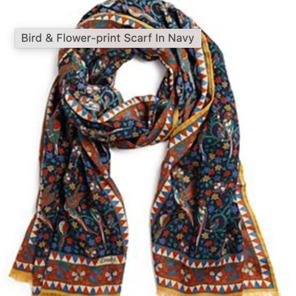 ISO Drake's Birds Flowers Scarf